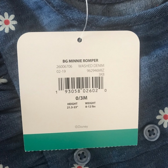 Disney baby Minnie Mouse denim romper - Picture 4 of 6